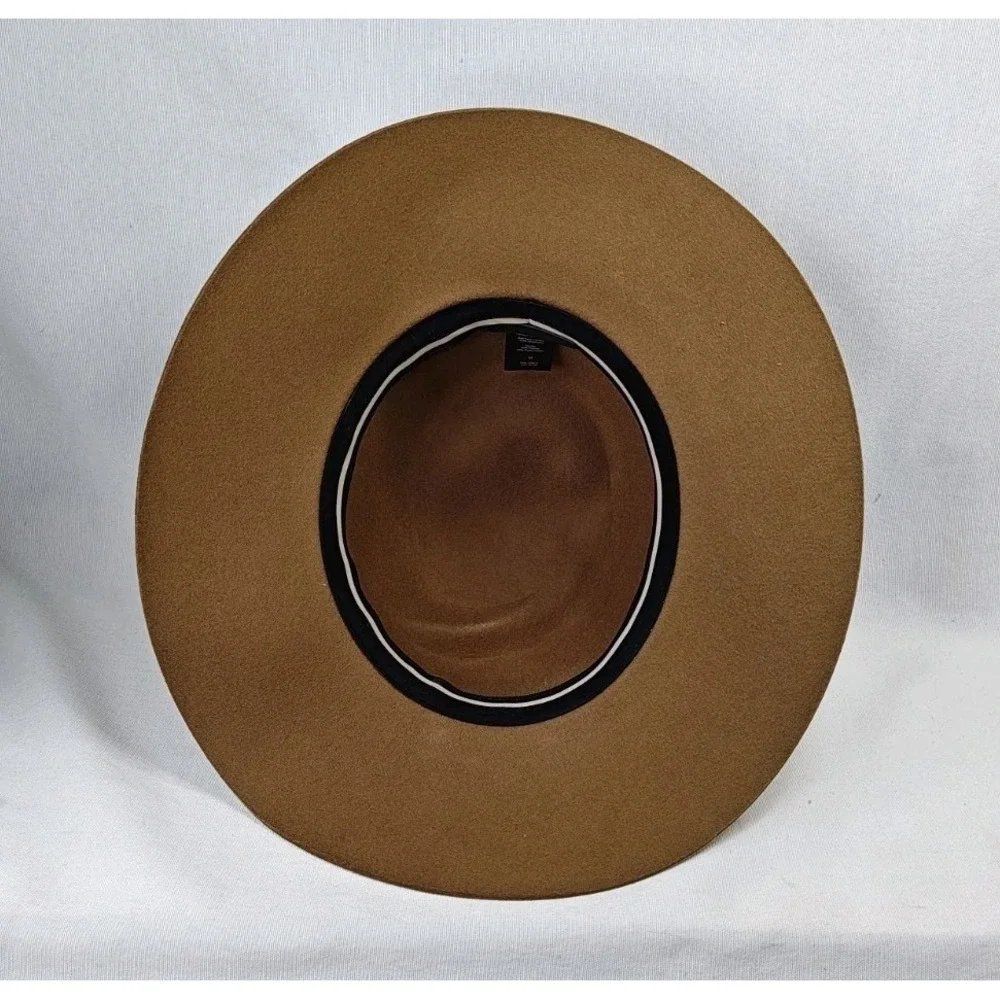 Rag & Bone Women's Medium Brown New‎ York Zoe Wool Summer Wide Brim Hat Cap